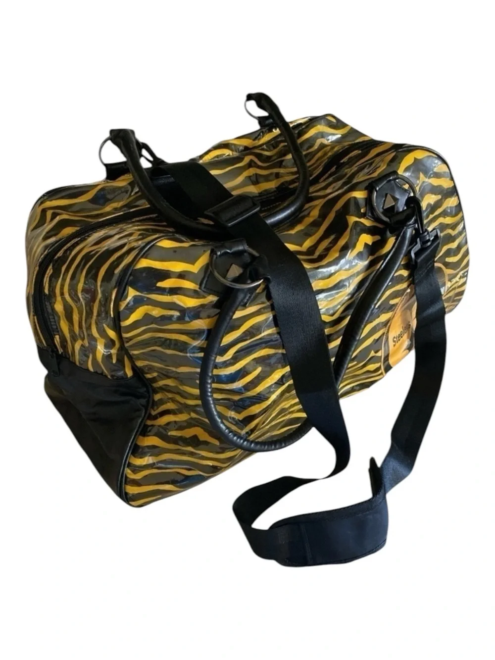 Authentic NFL PITTSBURGH STEELERS Duffel Bag with Shoulder Strap Team Co…